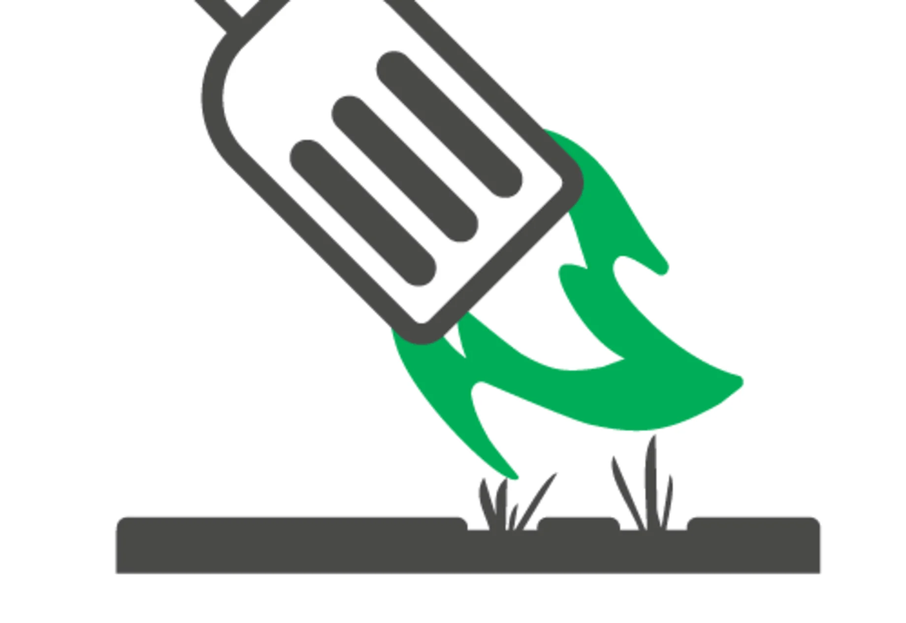 Et ikon som viser en ukrudtsbrænder