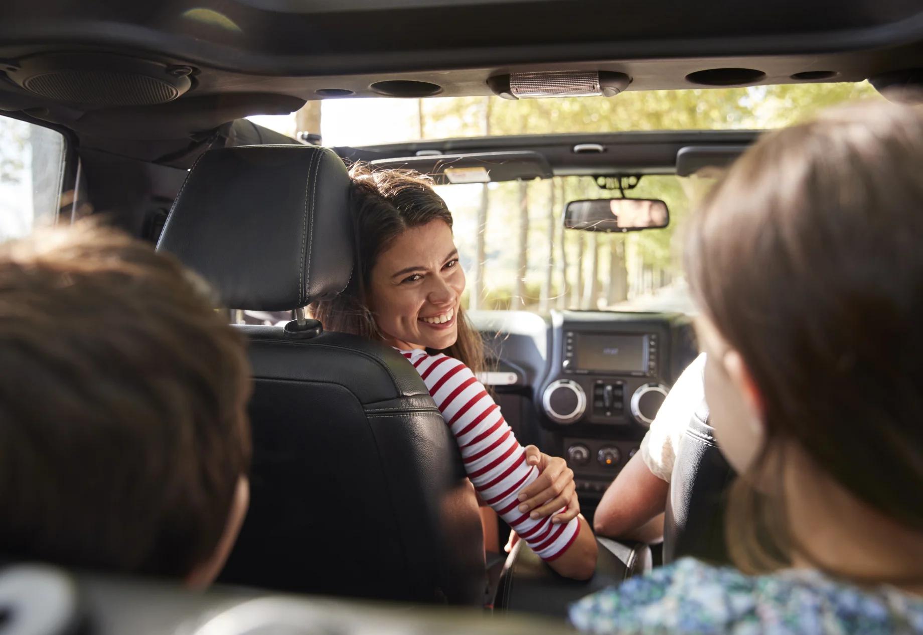 Familie på bilferie