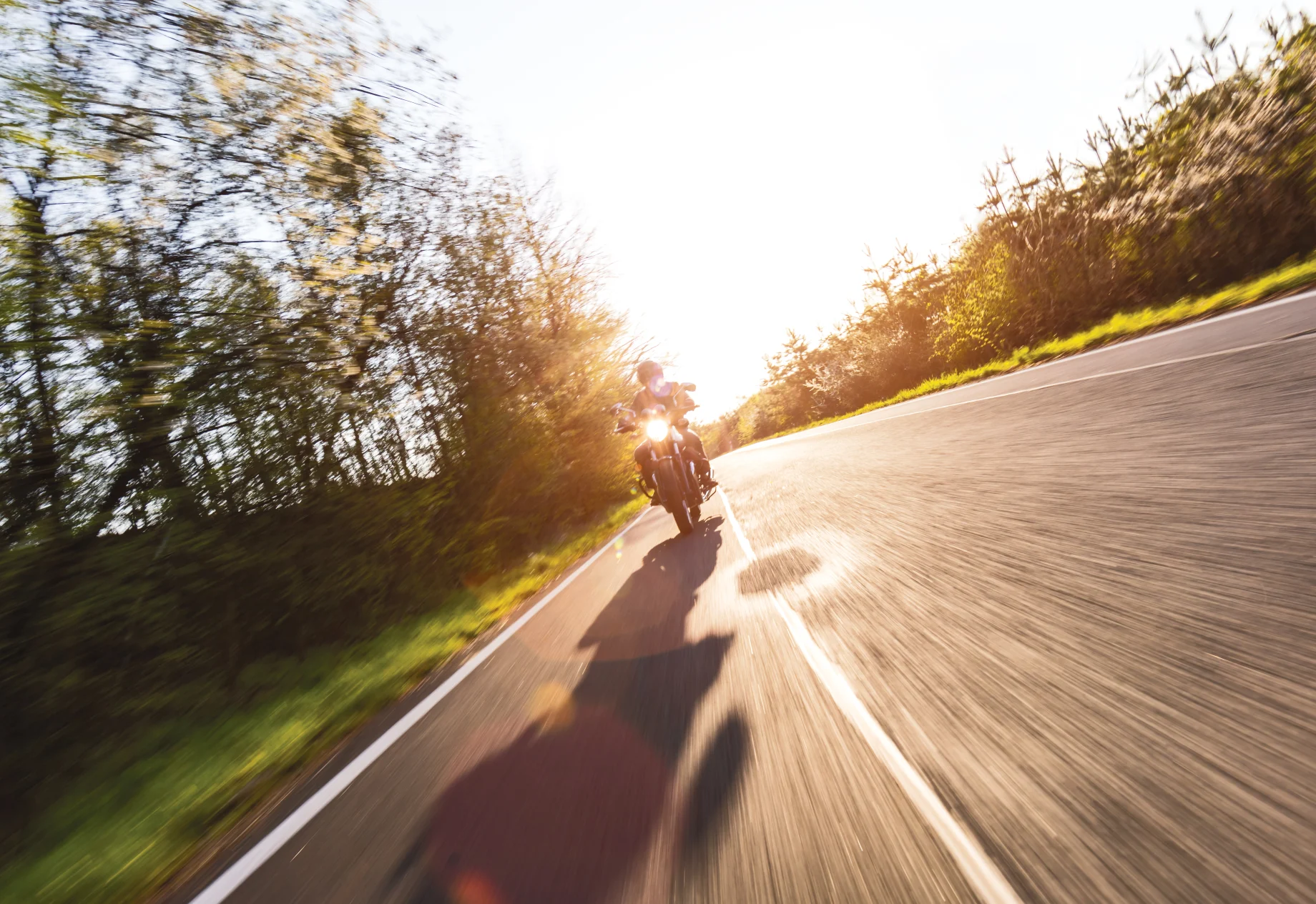 Kørende motorcykel