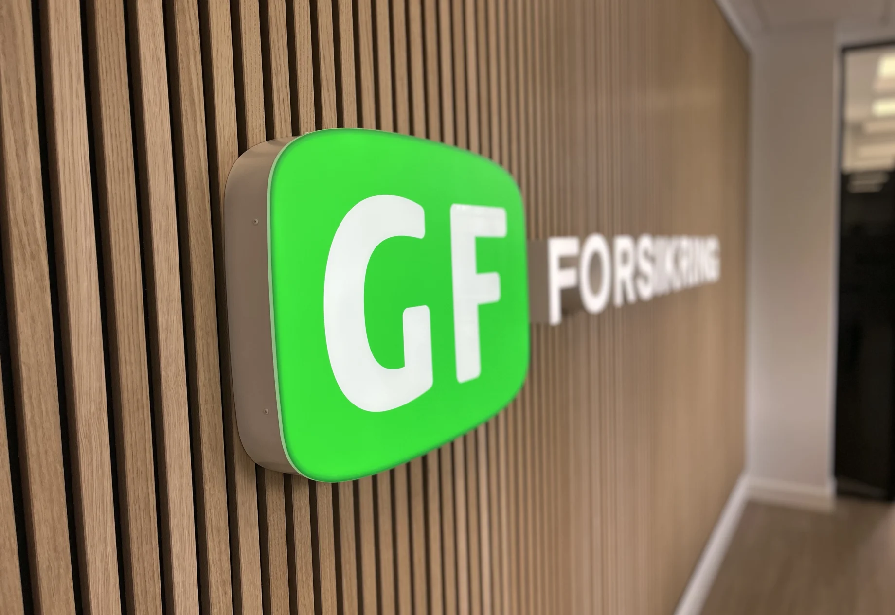 GF Logo på væg