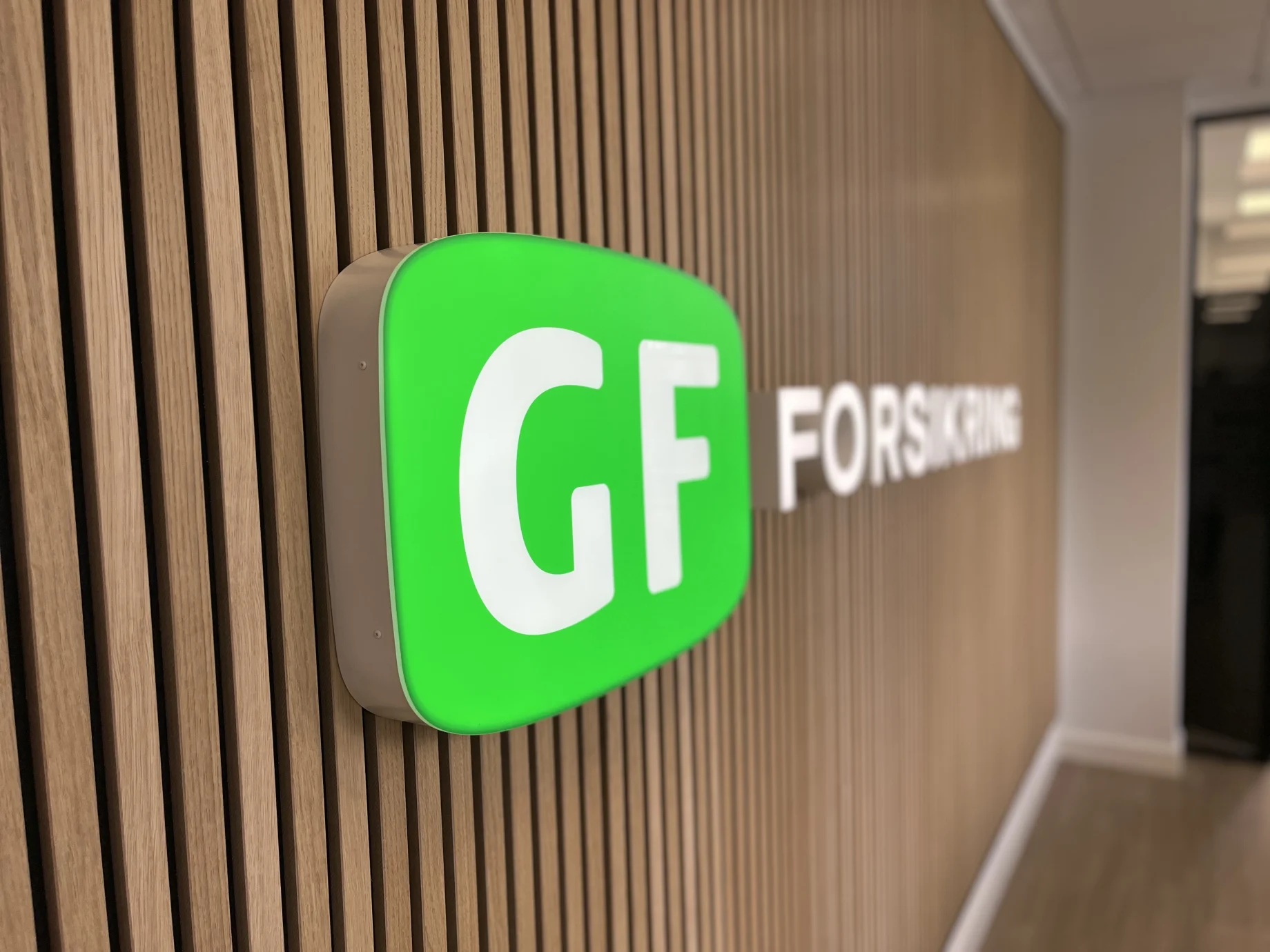 GF Logo på væg